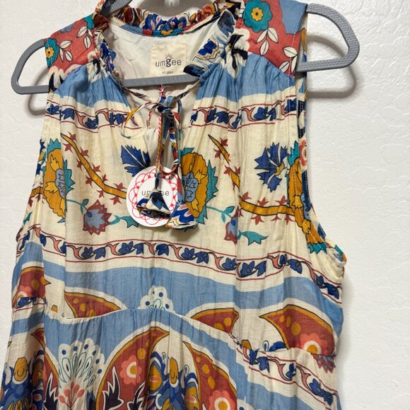 Umgee Womens  Floral Sleevless Dress Midi NEW - Picture 4 of 4